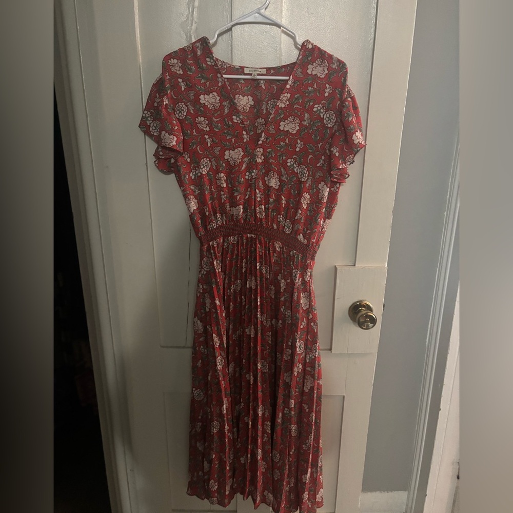 Floral Red Dress